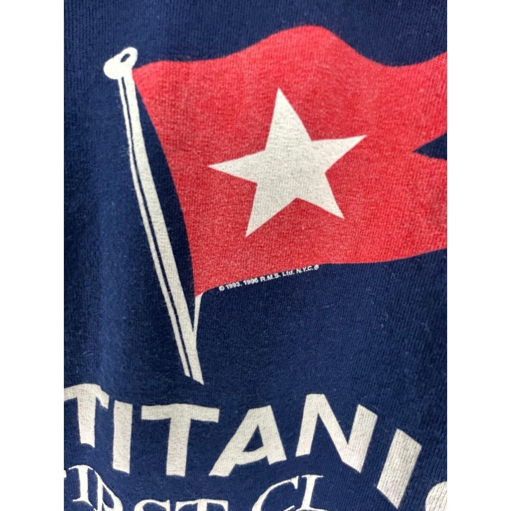 Vintage 1996 Titanic "First Class White Star Line" Double Sided T-Shirt‎ - Picture 7 of 7